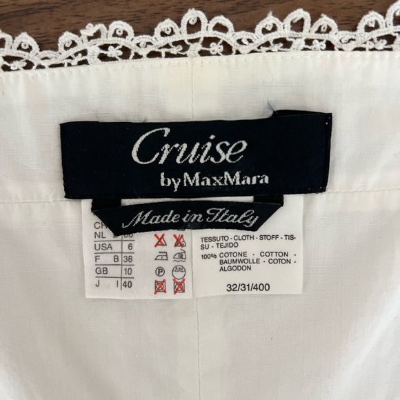 Vintage MaxMara Corset Lace Detail Button Up Tank Top Blouse - Picture 12 of 12